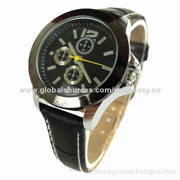 Fake Three Eyes Metal Watch with Factory Price, 3ATM Waterproof